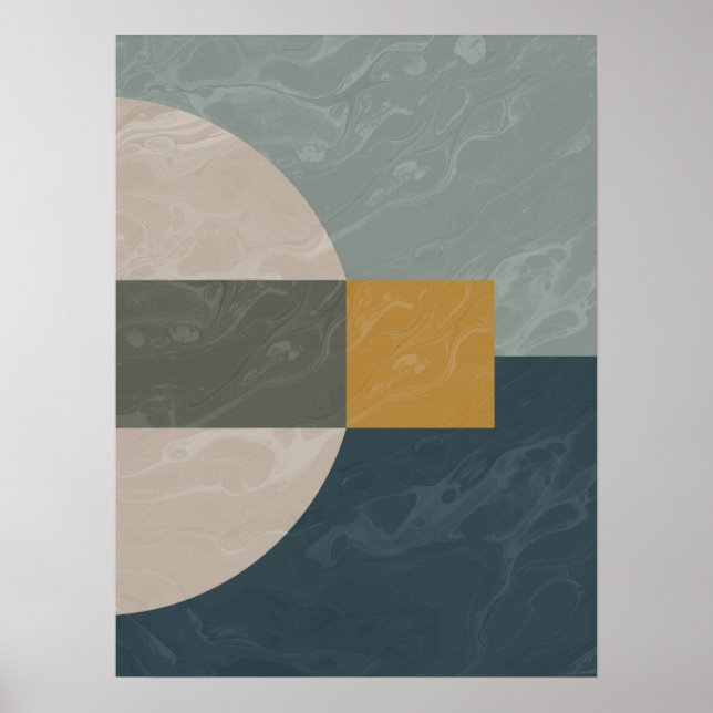 Neutral Half Circle Custom Boy Art Poster (Vorne)