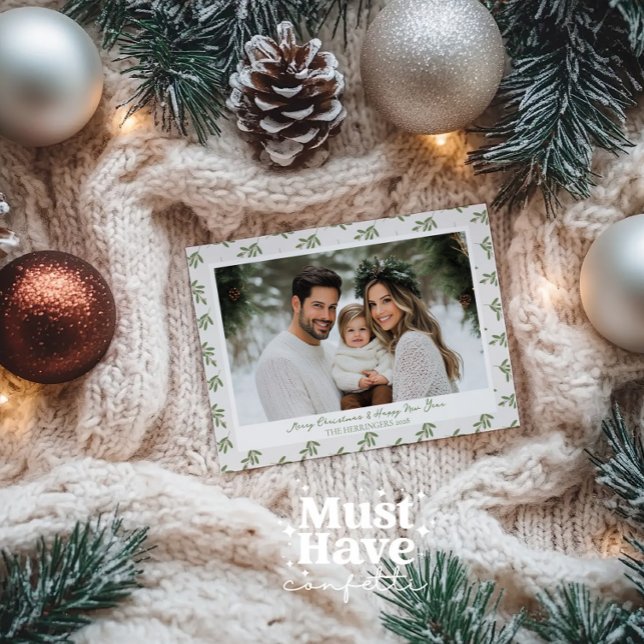 Neutral Holly Berries Weihnachtskarte Feiertagskarte (Von Creator hochgeladen)