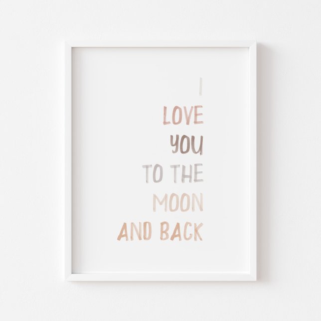 Neutral-I-Liebe zum Mond und umgekehrt Poster (Von Creator hochgeladen)