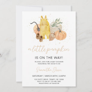 Neutral Little Pumpkin Baby Shower Einladung