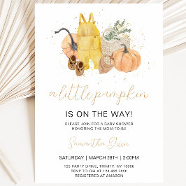 Neutral Little Pumpkin Baby Shower Einladung