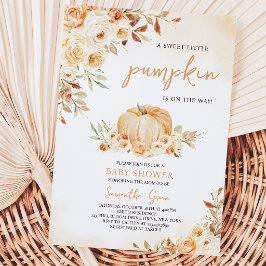 Neutral Little Pumpkin Baby Shower Einladung