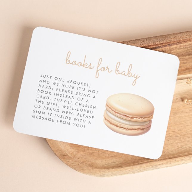 Neutral Macaron Baby Shower Books Enclosure Card Begleitkarte (Von Creator hochgeladen)