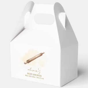 Neutral Minimalistisch Pastry Koch Babydusche Geschenkschachtel