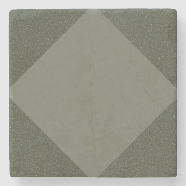Neutral Moss Green Stone Untersetzer - individuell (Vorderseite)