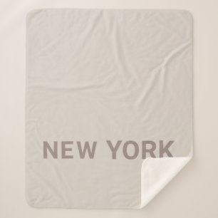 Neutral New York Simple Typografy Gift Sherpadecke