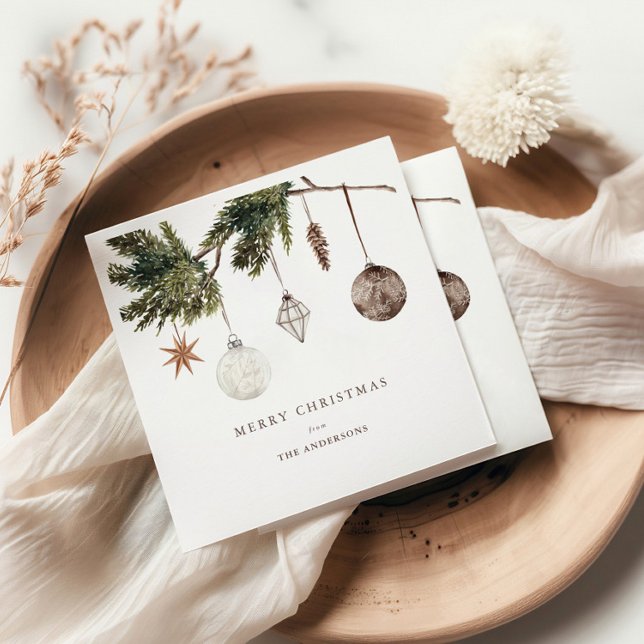 Neutral Ornaments Christmas Party Serviette (Von Creator hochgeladen)