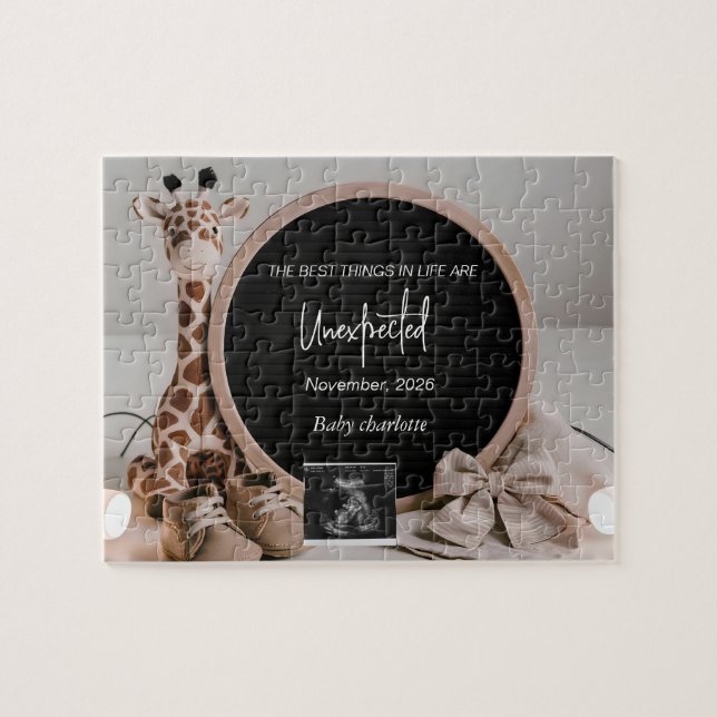Neutral Pregnancy  Reveal announcement keepsake (Horizontal)