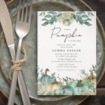 Neutral Pumpkin Wasserfarben Floral Baby Dusche