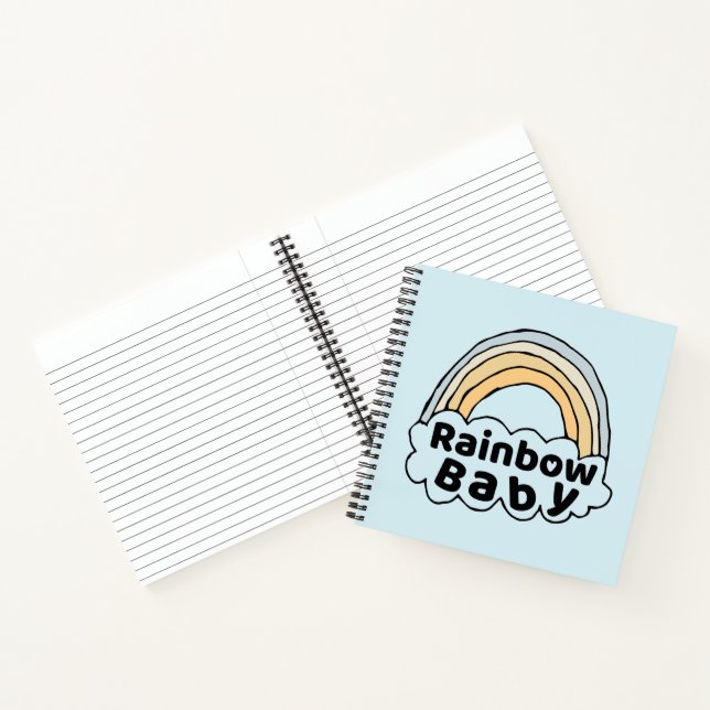 Neutral Rainbow Baby Birth Segen Birth Miracle Notizbuch (Innenseite)