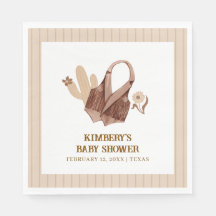 Neutral Rustic Boho Cactus Cowgirl Baby Shower