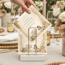 Neutral Safari Jungle Animals Baby Shower