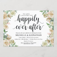 Neutral Spring Post Mariage Brunch Invitation Card