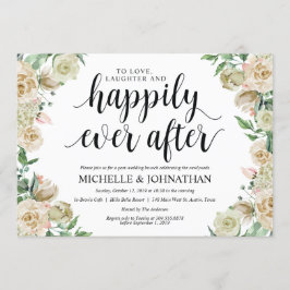 Neutral Spring Post Mariage Brunch Invitation Card