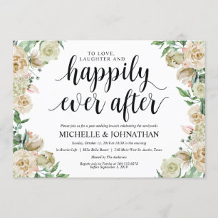 Neutral Spring Post Mariage Brunch Invitation Card