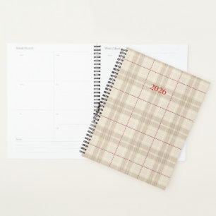 Neutral Stone Kariert Planner Planer