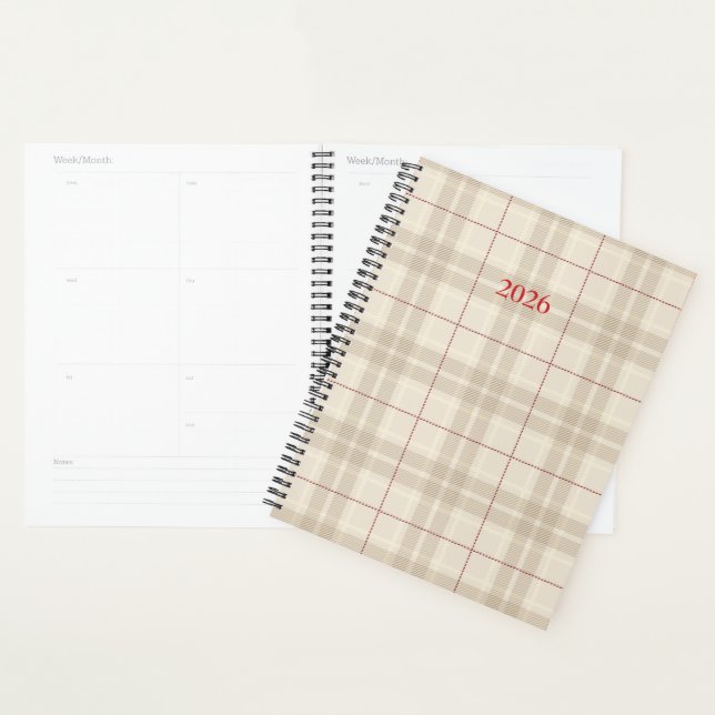 Neutral Stone Kariert Planner Planer (Anzeige)