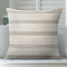 Neutral Tan Brown Streifenkissen