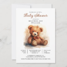 Neutral Teddy Bear Baby Shower 