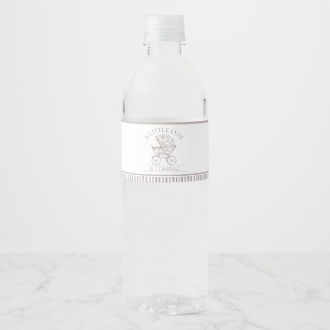 Neutral Toile De Jouy Baby Dusche (Vorderseite)