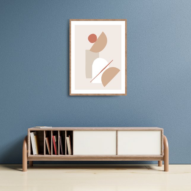 Neutral und Terracotta Moderne Kunst Poster (Von Creator hochgeladen)