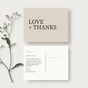 neutral Vielen Dank für Ihre Hochzeit außerhalb Postkarte