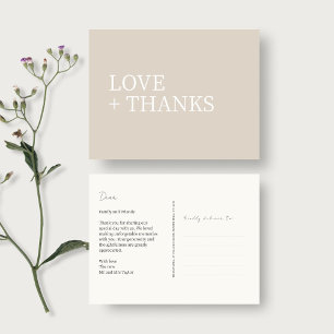 neutral   Vielen Dank für Ihre Hochzeit außerhalb  Postkarte