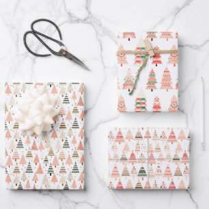 Neutral Washi Tape Weihnachtsbaum Clip Art Geschenkpapier Set