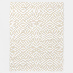 Neutral Zebra Fleecedecke