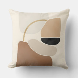 Neutrale Abstrakte Formen | Minimale moderne Kunst Kissen