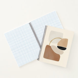 Neutrale Abstrakte Formen   Minimale moderne Kunst Notizbuch