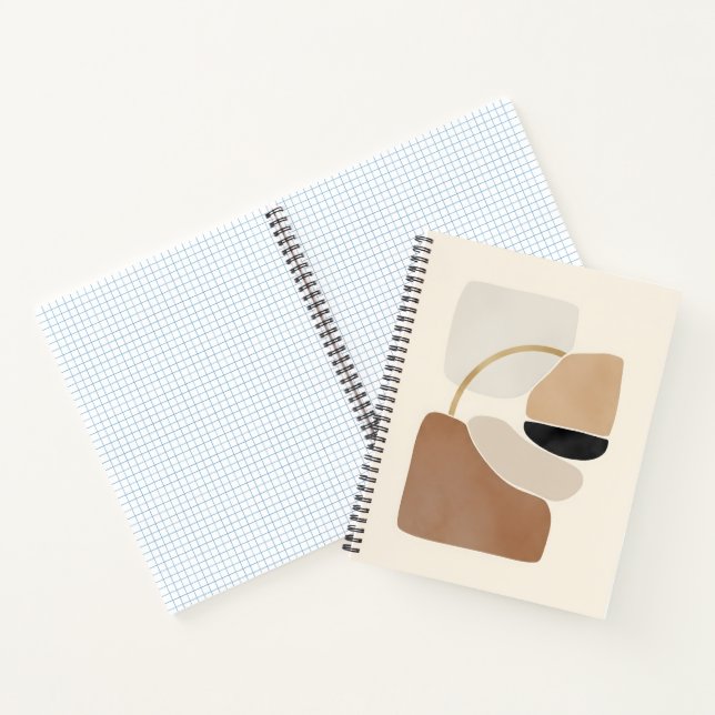 Neutrale Abstrakte Formen | Minimale moderne Kunst Notizbuch (Innenseite)