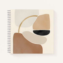Neutrale Abstrakte Formen | Minimale moderne Kunst Notizbuch