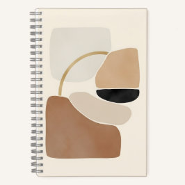 Neutrale Abstrakte Formen | Minimale moderne Kunst Notizbuch