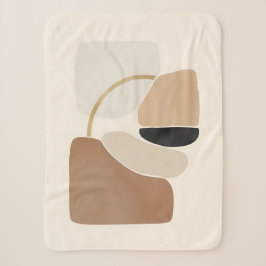 Neutrale Abstrakte Formen | Minimale moderne Kunst Sherpadecke