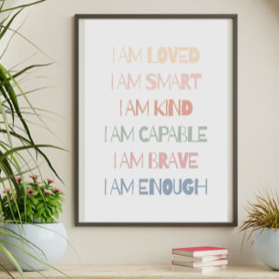 Neutrale Affirmationen für Kinder-Kinderzimmer Fotodruck