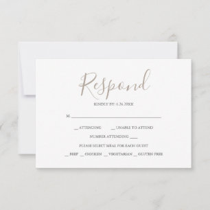 Neutrale Antwort-RSVP-Karten RSVP Karte