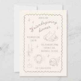 Neutrale Ästhetik eines freundschaftlichen Ernteda Einladung