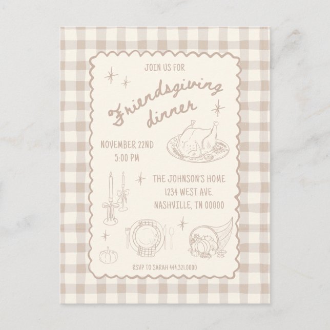 Neutrale Ästhetik eines freundschaftlichen Ernteda Postkarte (Vorderseite)