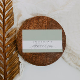 Neutrale Babyduschbücher für Kinder Begleitkarte