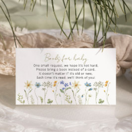 Neutrale Babyduschbücher für Wildblumen Begleitkarte