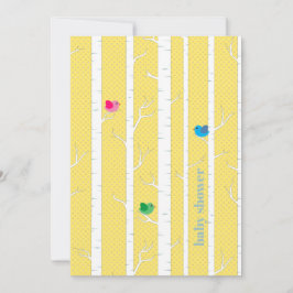 Neutrale Babydusche aus niedlichem Wald Einladung