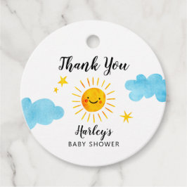 Neutrale Babydusche für das Sonnenlicht Geschenkanhänger