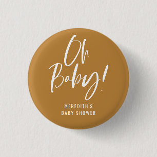 Neutrale Babydusche für einfache Kalligraphie Button