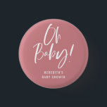 Neutrale Babydusche für einfache Kalligraphie Button<br><div class="desc">Der Knopf für die einfache Kalligraphie Gender Neutral Baby Shower bietet eine lustige und moderne Kalligraphie in fett-kräftigen Farben.</div>
