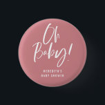 Neutrale Babydusche für einfache Kalligraphie Button<br><div class="desc">Der Knopf für die einfache Kalligraphie Gender Neutral Baby Shower bietet eine lustige und moderne Kalligraphie in fett-kräftigen Farben.</div>