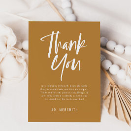 Neutrale Babydusche für einfache Kalligraphie Dankeskarte