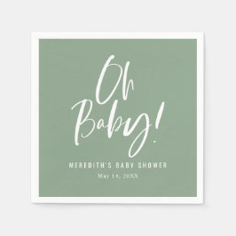Neutrale Babydusche für einfache Kalligraphie Serviette
