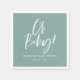 Neutrale Babydusche für einfache Kalligraphie Serviette