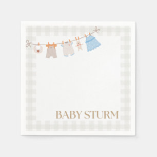 Neutrale Babydusche für Gender Standard Napkins Serviette